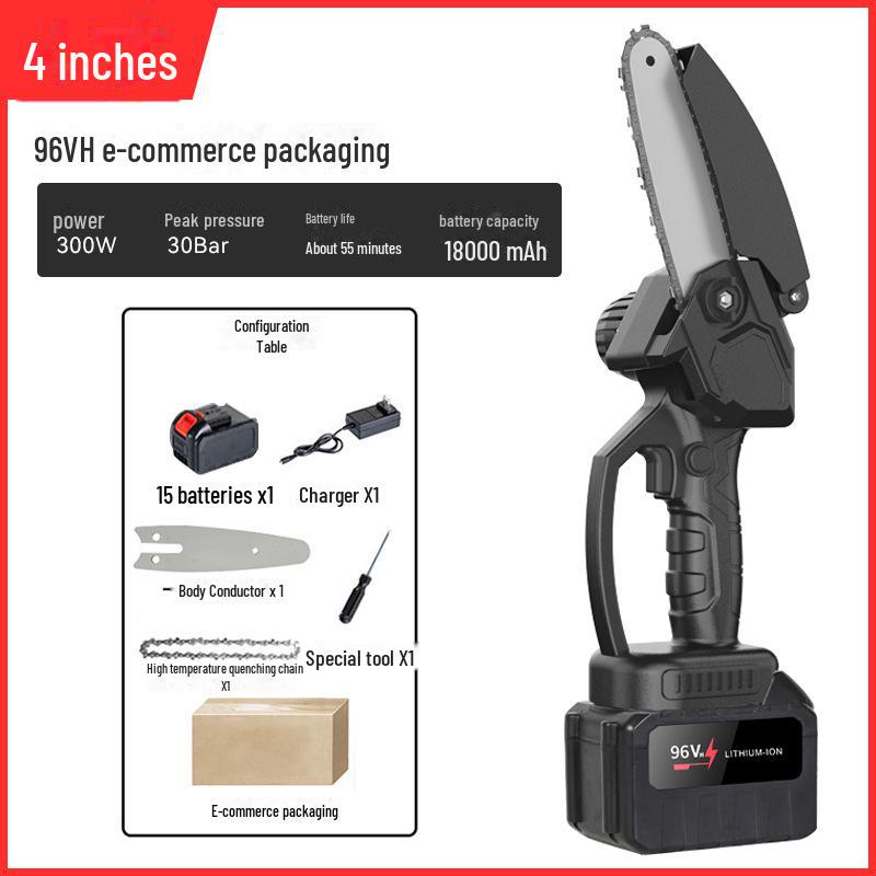 Аккумуляторная мини-электрическая пила для деревообработки — литиевая, для работы одной рукой, беспроводная, для домашнего хозяйства и лесозаготовок на открытом воздухе.