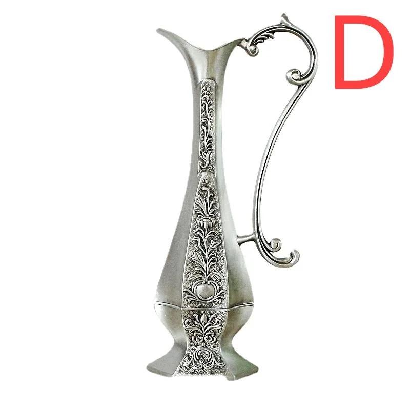 Металлическая ваза для цветов, декоративная ваза для цветов, антикварное искусство, дворец, ремесло, отель, декор для дома, гостиной, офиса, украшения, подарки