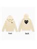 Худи Comme des Garçons PLAY с сердцем: Унисекс модный кардиган на молнии, с флисовой подкладкой, для пар.