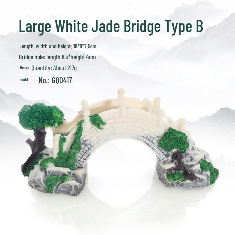 Aquarium Resin Fish Tank Decorations - Bridge Design for Tropical Fish