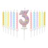 Macaron Colored Ball Threaded Candle Set Birthday Candle Decoration