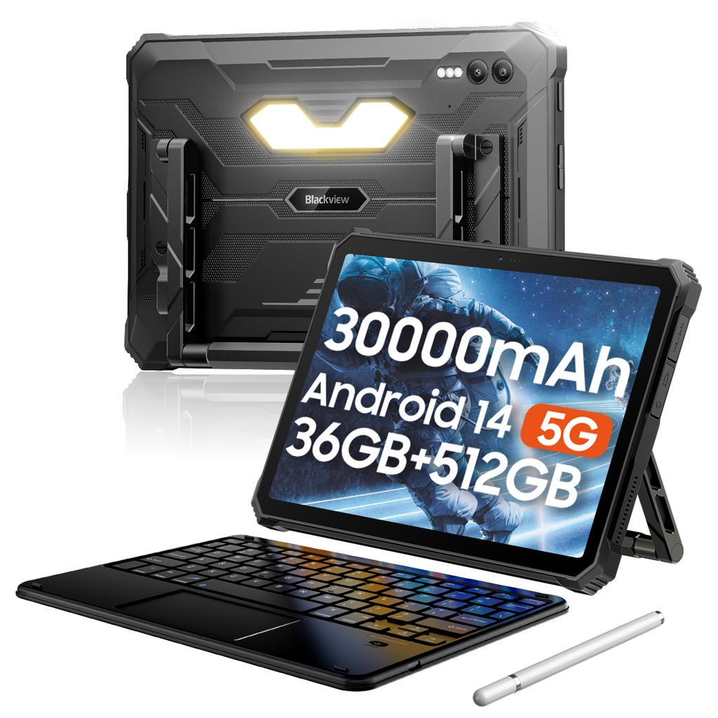 Blackview Active 10 Pro 5G Rugged Tablets Android 14 11 Inch Display 12+24 GB RAM 256/512GB ROM Tablet PC 30000mAh
