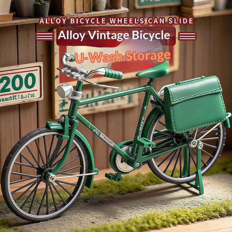 Новый 1 набор Симуляция Коллекция Подарки 1:10 Моделей Мини Ретро Сплав Велосипед Литье под Давлением Горный Металлический Велосипед С Насосом Игрушки