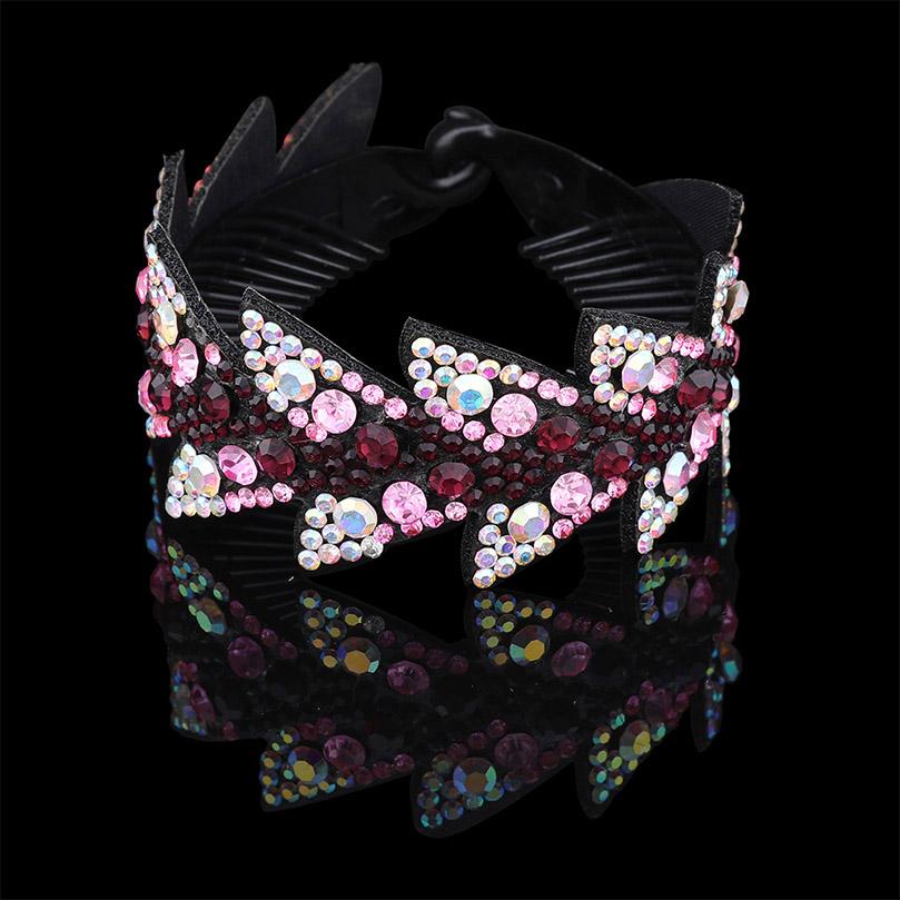 Модные женские заколки со стразами и жемчугом, цветок, хрустальная заколка для волос, когти, птичье гнездо, твист-клип