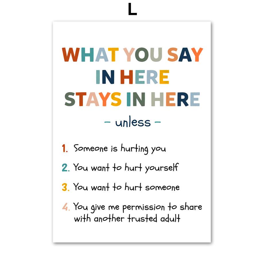 Психическое здоровье, психотерапия, настенная живопись на холсте, плакаты на скандинавскую тему и принты, настенные панно, детская комната, консультант, офисный декор