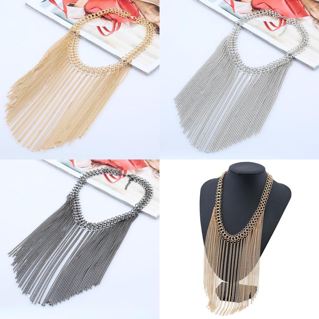Fashionable Retro Multi Layer Tassel Design Women Necklace For Fashion Lovers