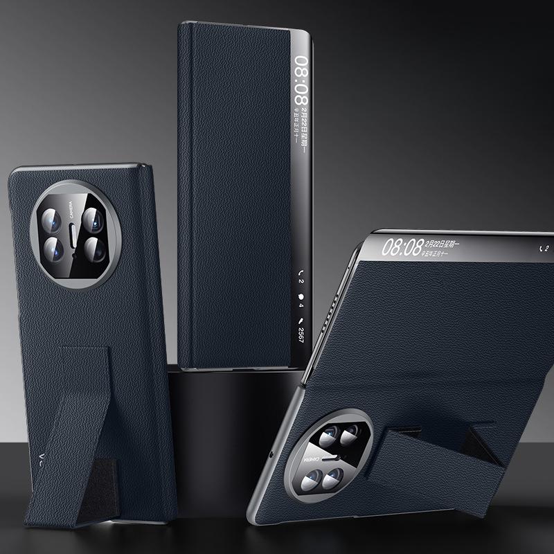 Чехол для телефона Huawei MateX6 Складной Смарт-окно Подставка X5 Противоударный X3 Деловой Мужской Полная сумка Кожаный чехол