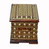 Wooden Art Gulmarg  Rectangular Jewellery Box with Fine Brass Finish (Brown, Large)