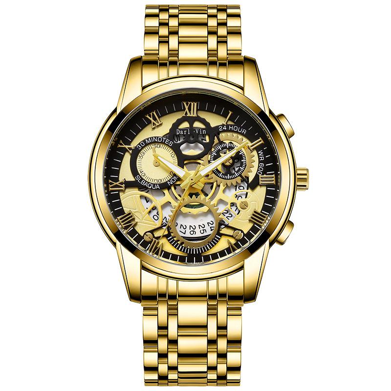 UTHAI BK140 Модные мужские часы водонепроницаемые календарь ночная подсветка стальной браслет мужские часы спортивные часы подарок часы для мужчины