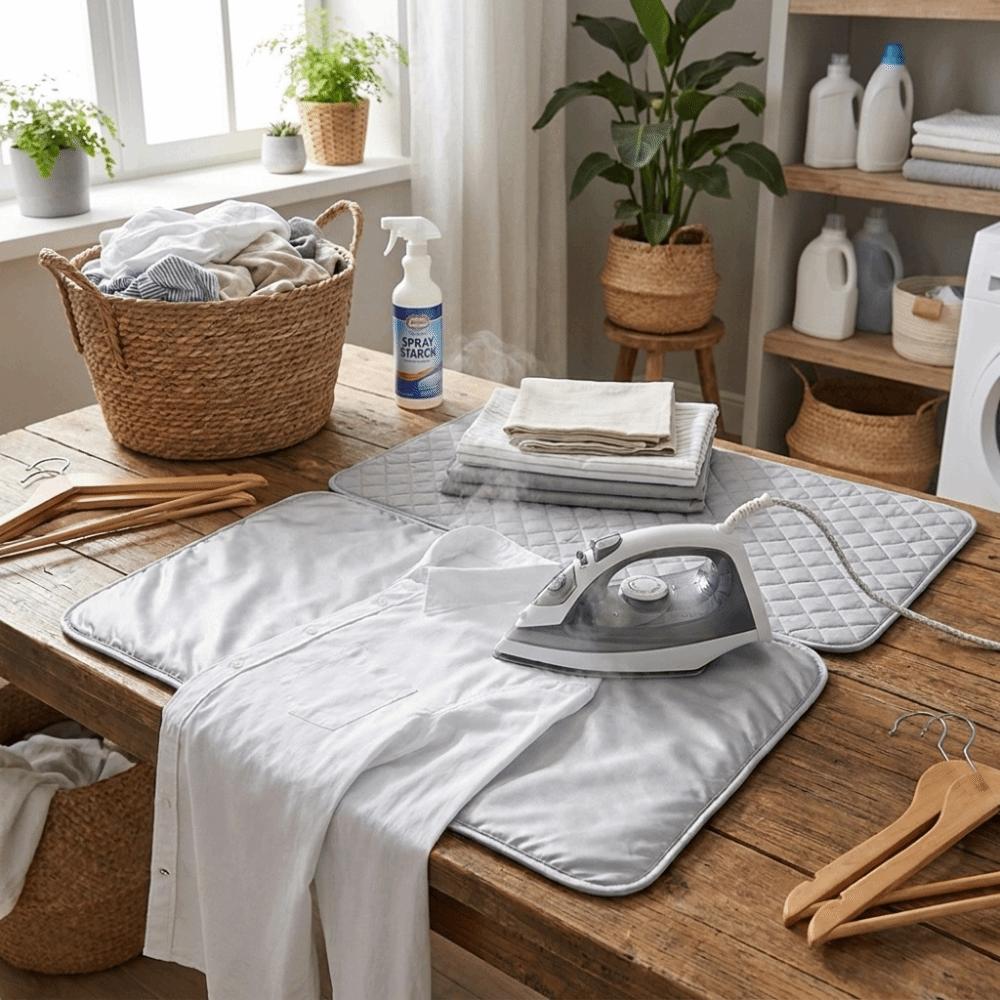 Heat Resistant Laundry Pad Foldable Ironing Blanket Washer Dryer Ironing Mat Table Top