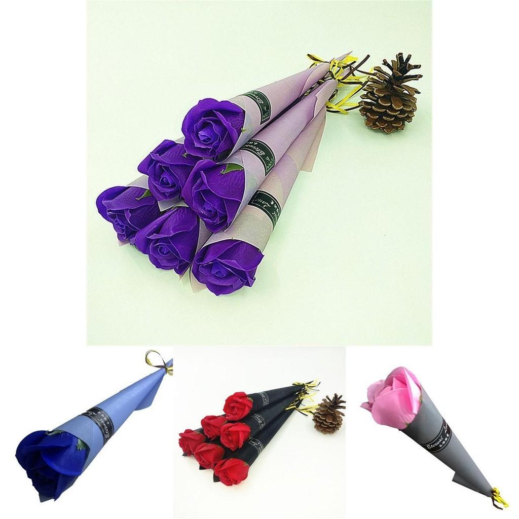 Элегантный букет из мыльных роз и вечных цветов, идеально подходящий для подарков на день рождения и ко Дню святого Валентина