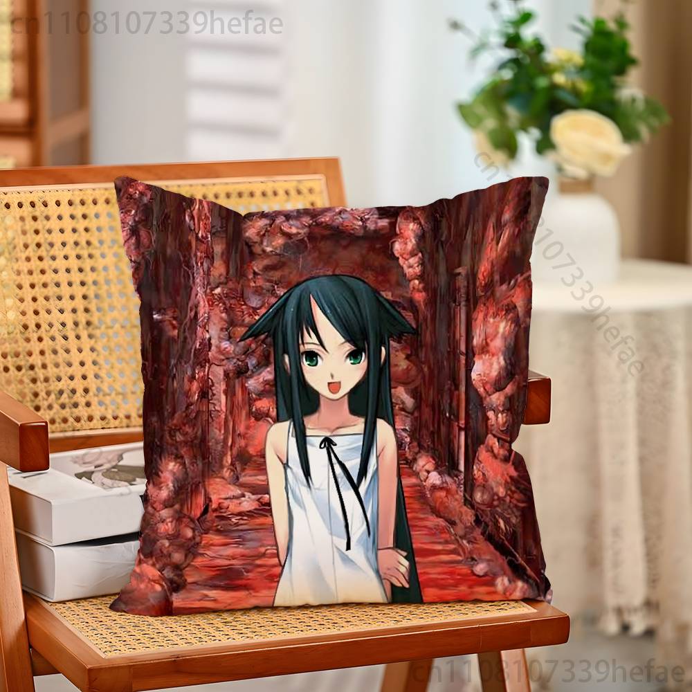 The SSong Of SSaya Funny Pillow Case Antidustmite Pillowcase Invisible Zipper Silky Short Plush Sofa Cushion Cover