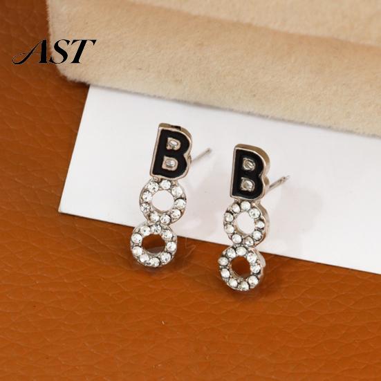 Occasion Wear Fashion Accessories 1 Pair Halloween BOO Earrings for Women, Sparkly Rhinestone Boo Dangle Jewelry Women Letter Stud Earrings,