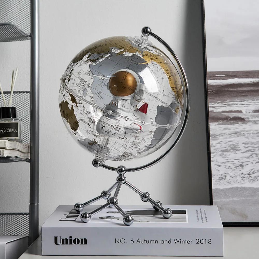 Creative Home Decor Transparent Earth Model Office Bookcase Minimalism Decorations Office Room Desktop Home Decor Gift