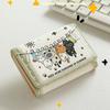 Cute Cat Short Folding Wallet Leather Cartoon Casual Clutch Money Purse Bag Credit Card Holder Photo Bits Banknote Slots