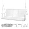 VEVOR Wooden Porch Swing 5.5 ft, Patio bench swing for Courtyard & Garden, Upgraded 880 lbs Strong Load Capacity
