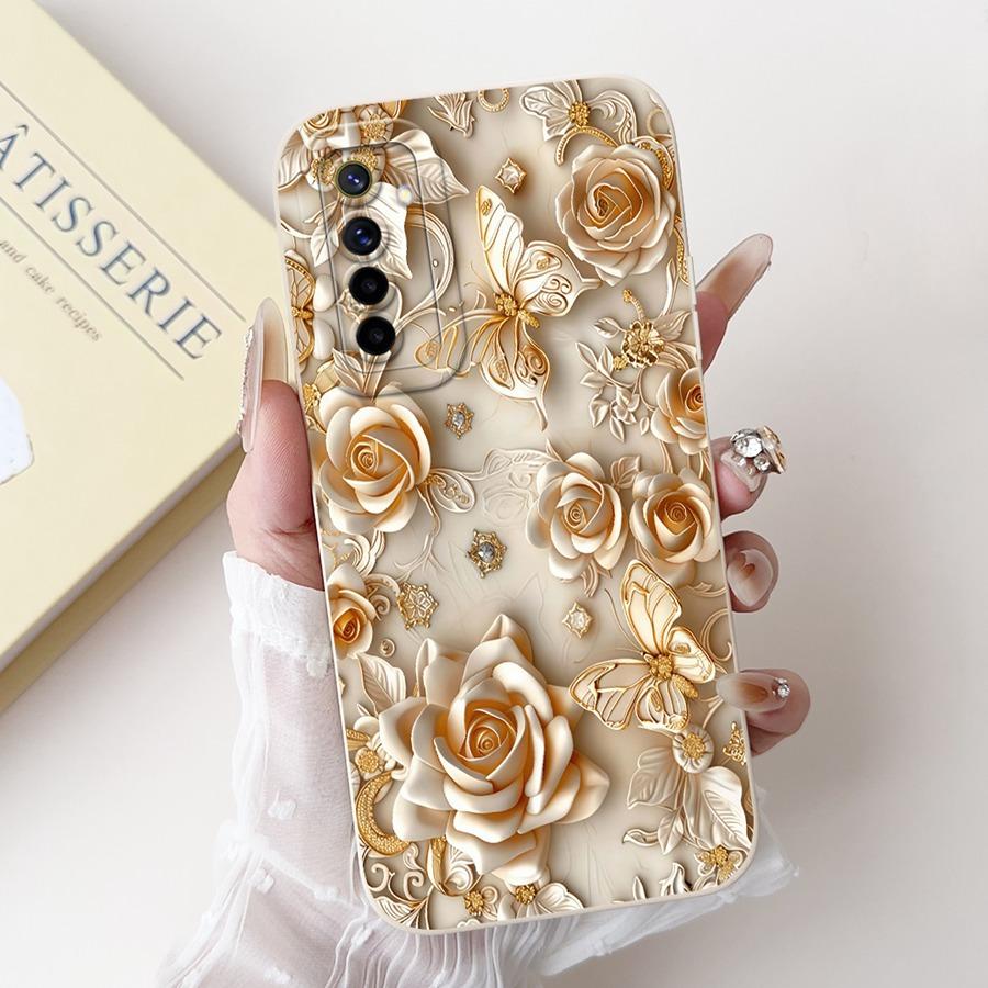 Case For Realme 6 6s Case RMX2001 Fashion Butterfly Flowers Cover For Realme 6 Pro RMX2061 Coque Soft Realme6 6 s Fundas