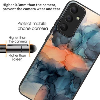 Для Samsung Galaxy A35 5G Задний чехол для телефона из закаленного стекла с мраморным принтом