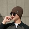 New Men'S Knitted Hat Warm Wool Hat Outdoor Leisure Sports Fleece Thickened Pullover Hat Cold Hat Tide