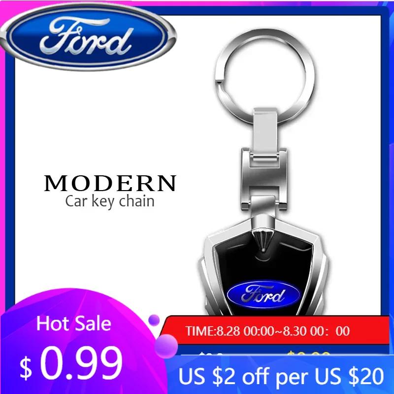 Новая 2026 Автомобильная Наклейка Высококачественный Металлический Брелок для Ключей Автомобиля Кольцо для Ключей Автомобиля Декорация Автоаксессуары Для Ford Focus 2 3 Mondeo Mk3 F150