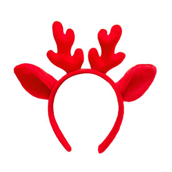 Рождественская повязка на голову в виде рогов оленя, эластичная, нескользящая, плюшевая, подходит для всех возрастов, рождественские аксессуары для волос, праздничный костюм для украшения вечеринки, праздничная повязка на голову