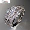 Благородные женские перстни с блестящими цирконами, роскошные аксессуары для вечеринок на годовщину, высококачественные ювелирные изделия для женщин