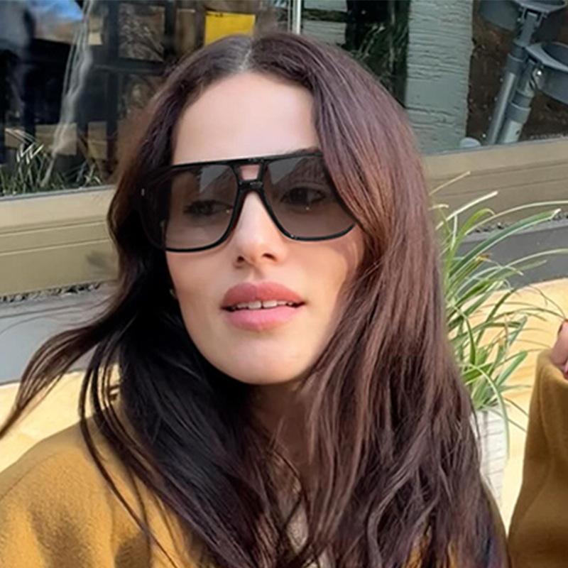 European American Stylish Women's Sunglasses Pilot Shape Double Bridge Men's Sun Glasses Hiking Mountaineering Sun Glass Women