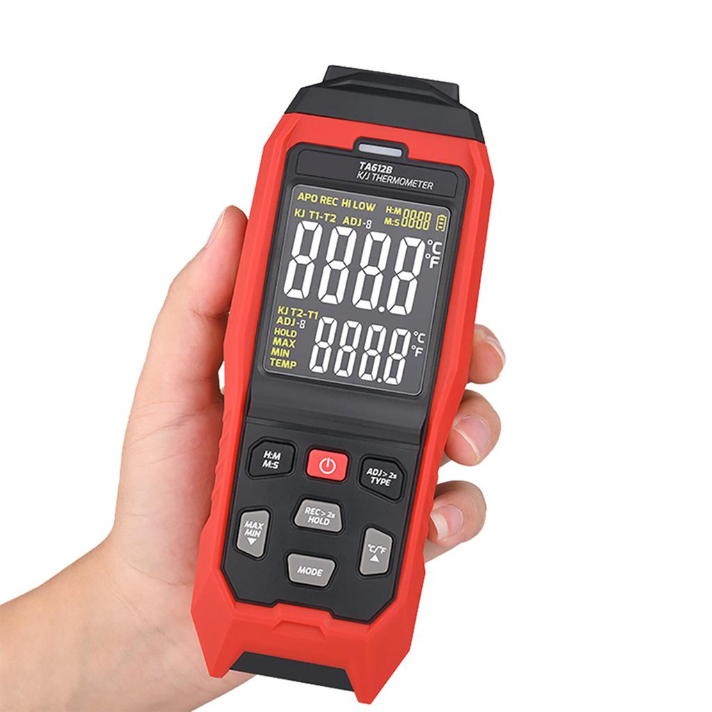 TASI TA612C 4-канальный термометр-термопара типа K/J -200~1372/ -328~2501 градусов Фаренгейта Ручной цифровой ЖК-измеритель температуры 5000 групп