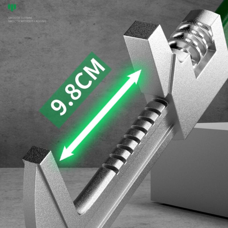 Multifunctional Right Angle Adjustable Wrench With Wide Jaw Opening Up To 9.8cm For Automotive Mechanics And DIYer Use