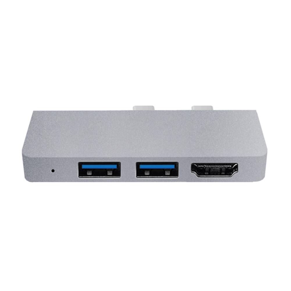 6-в-1 Док-станция Type-C (папа) на HDMI-совместимый, SD для MicroSD, USB-хаб, высокоскоростная передача для Surface Pro 8/9/X