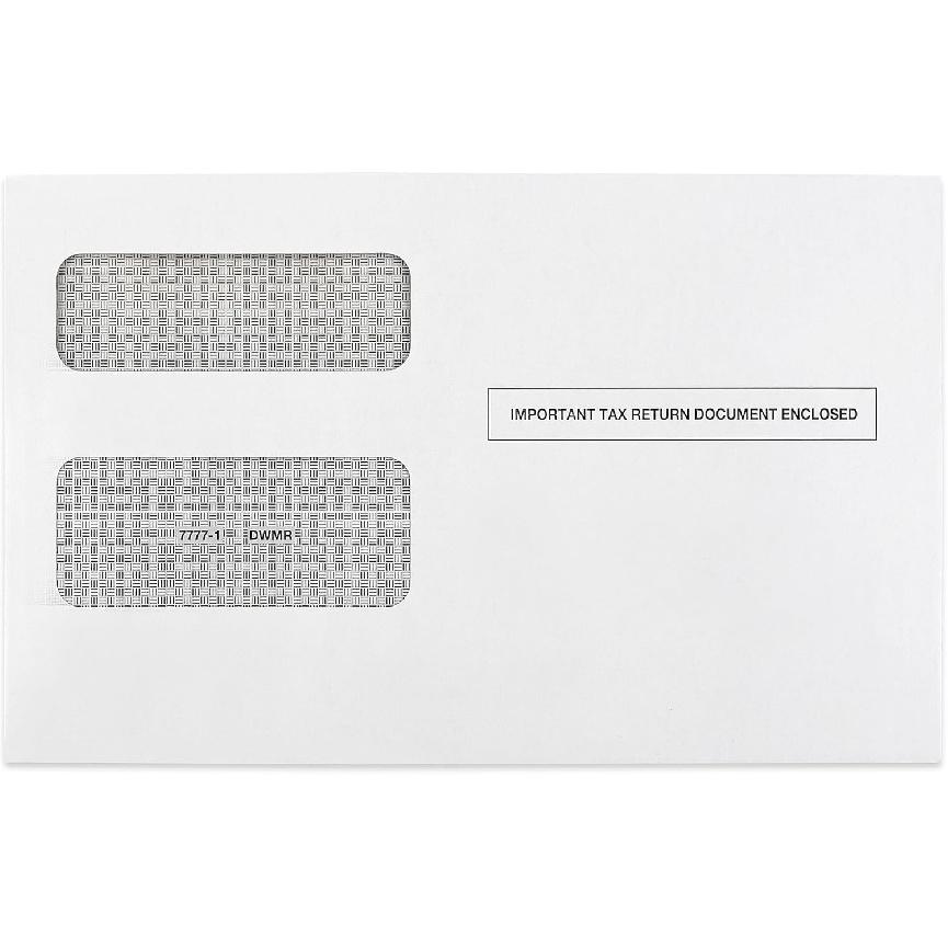 1099 MISC Tax envelopes, Double-Window Security Envelope for 1099 income Misc And 1099-R & DIV - INT, 1095 C Tax Form,5 5/8 Inch x 9 Inch, Gummed