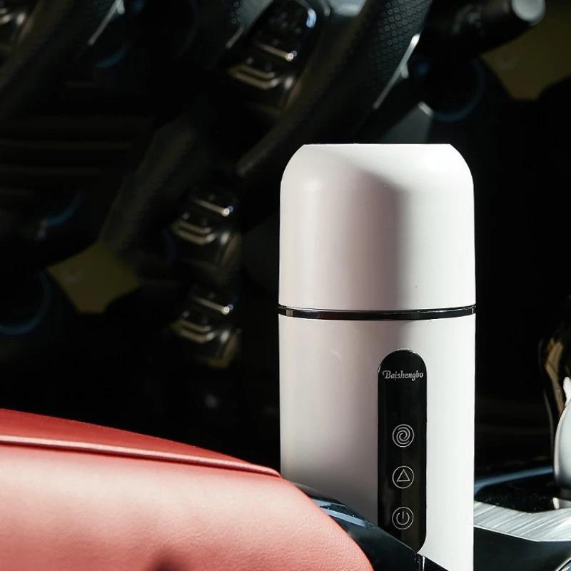 Кружка для подогрева автомобиля 1 шт., кружка из нержавеющей стали, многофункциональная, дорожная, электрическая, для размешивания и сжигания воды, портативная