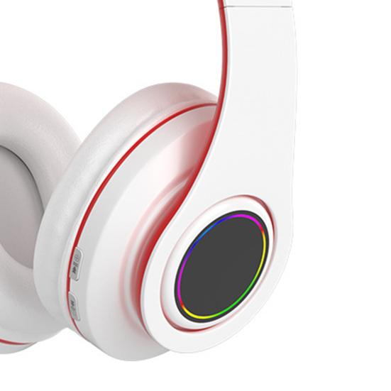 Bluetooth-совместимые наушники LED Дьявольские ушки Hi-Fi Светящиеся Милые Стерео Бас Беспроводная гарнитура