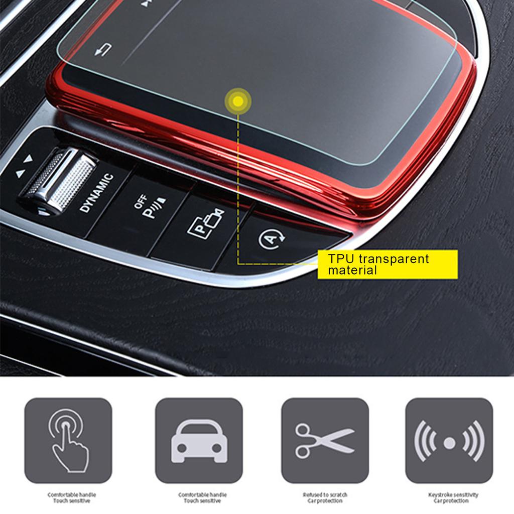 Автомобильные аксессуары для Mercedes Benz 19-21C 20-21 EQC 19-21 E-Class 20-21 GLC TPU центральное управление мышь защитная крышка экрана
