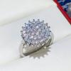 European & American Full Diamond Alloy Geometric Ring - Women's Gift & Wedding Jewelry