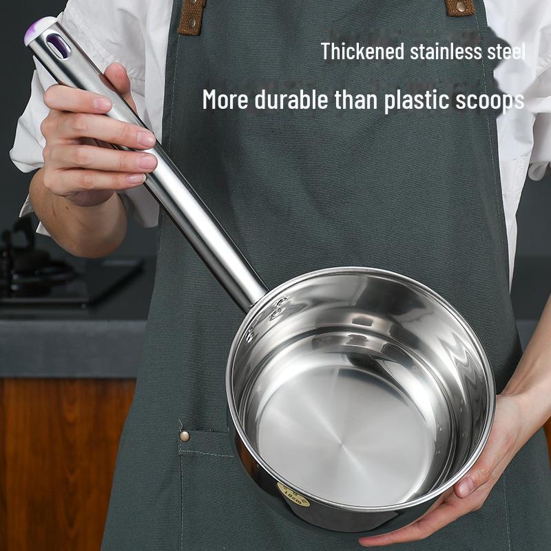 Многофункциональная кухонная ложка из нержавеющей стали с длинной ручкой для воды и супа