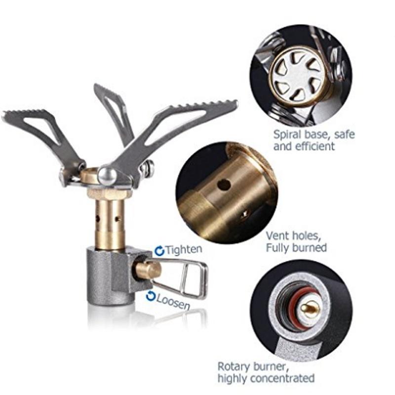 Кемпинговая плита, портативная мини-газовая плита, уличная посуда, плита для барбекю, пешего туризма, альпинизма