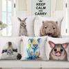 Австралийские Животные Вомбат Кенгуру Поссум Кукабарра Птицы Коала Постер Наволочка Декоративная Наволочка