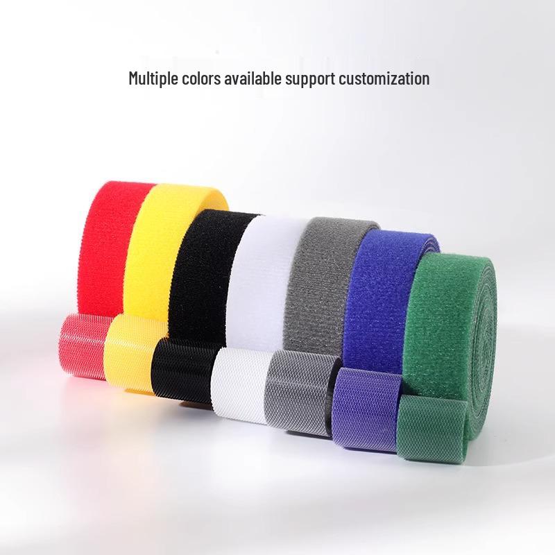 Strong Adhesive Hook and Loop Strap with Tearable Binding Buckle