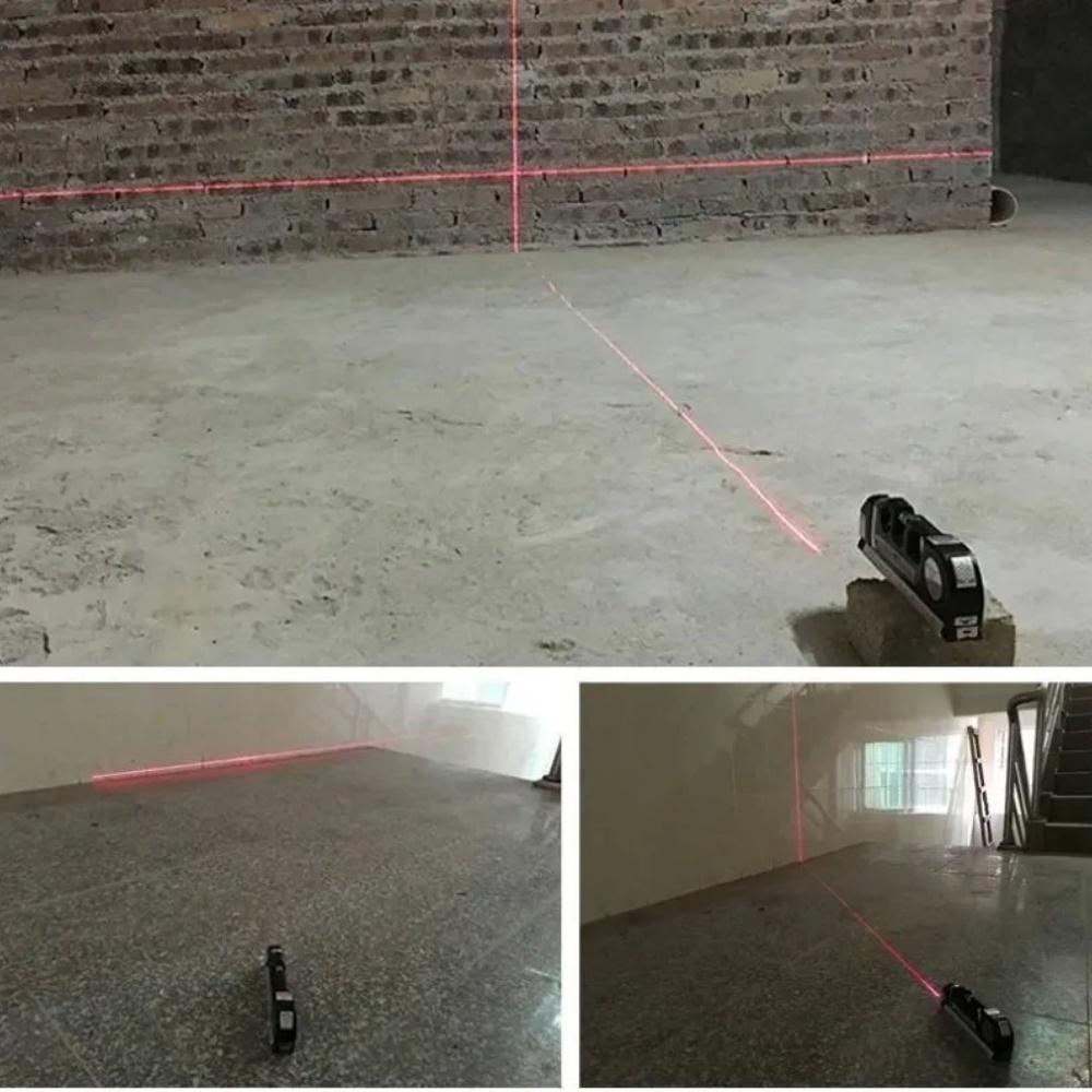 Многофункциональный лазерный уровень-выравниватель 3 режима линии Перекрестный Вертикальный Горизонтальный Лазерный измеритель расстояний Инструмент для измерения расстояний Противоскользящая рукоятка