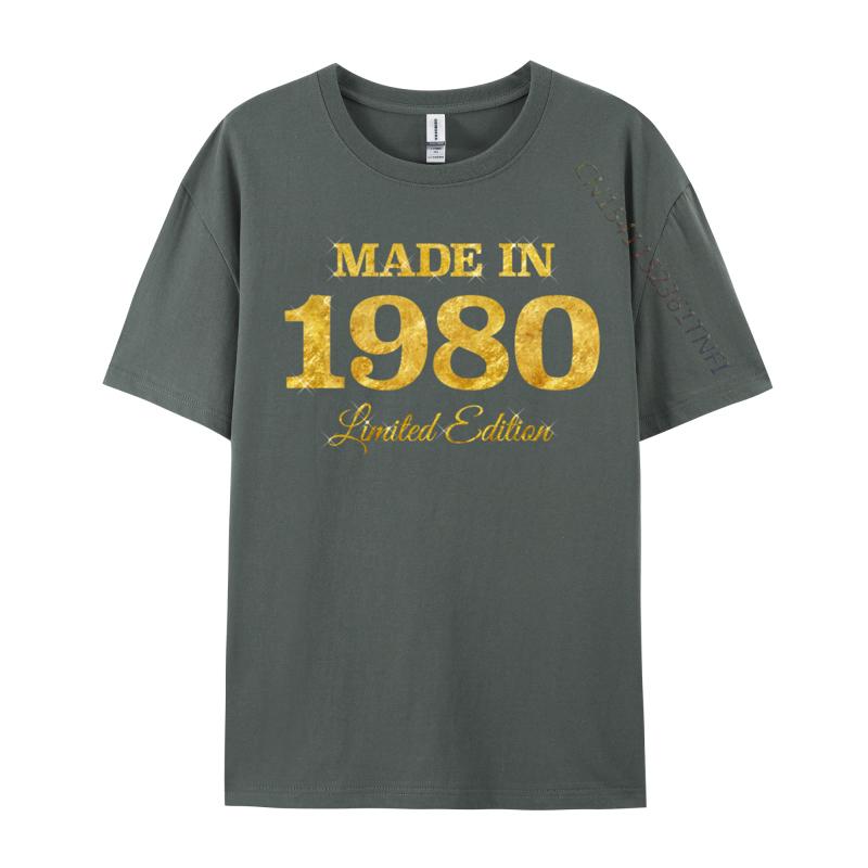 Vintage Made In 1980 Limited Edition 44th Birthday Printed On Normal Tops & Tees NEW YEAR DAY Camisa Cotton Youth T-Shirt
