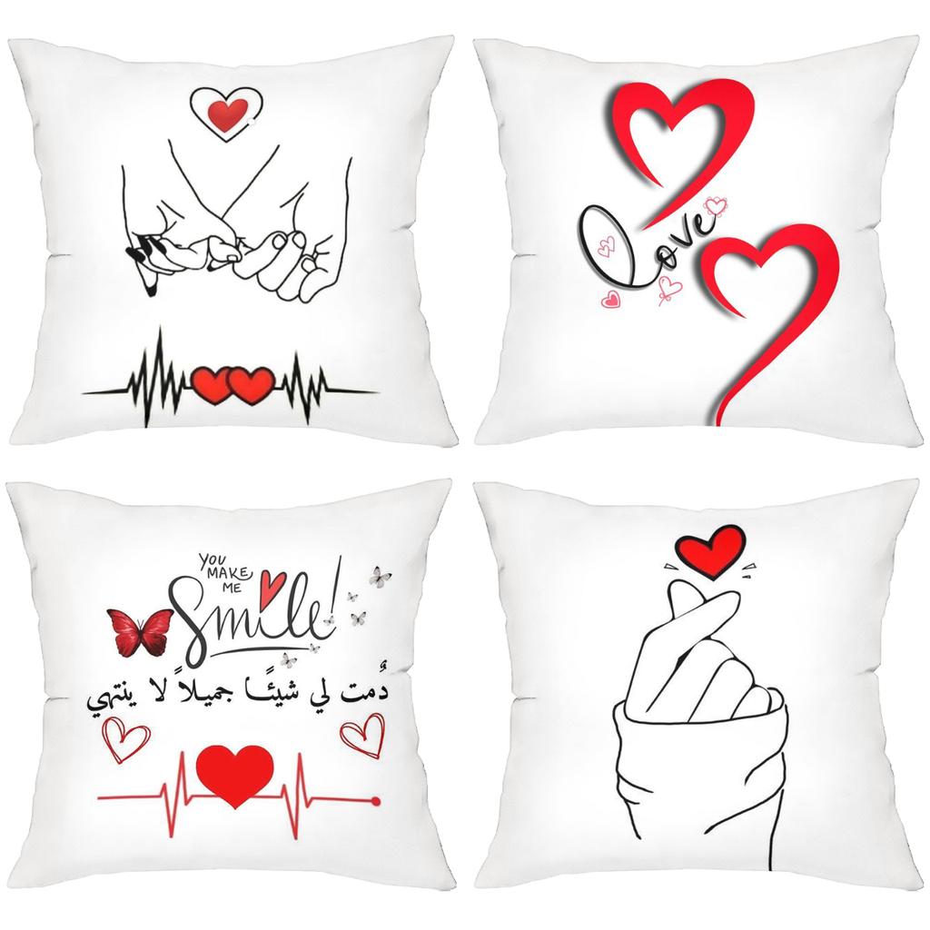 Hands Heart Love Design Throw Pillow Cushions Polyester pillowcase, sofa decorative cushion cov Headboard Pillow