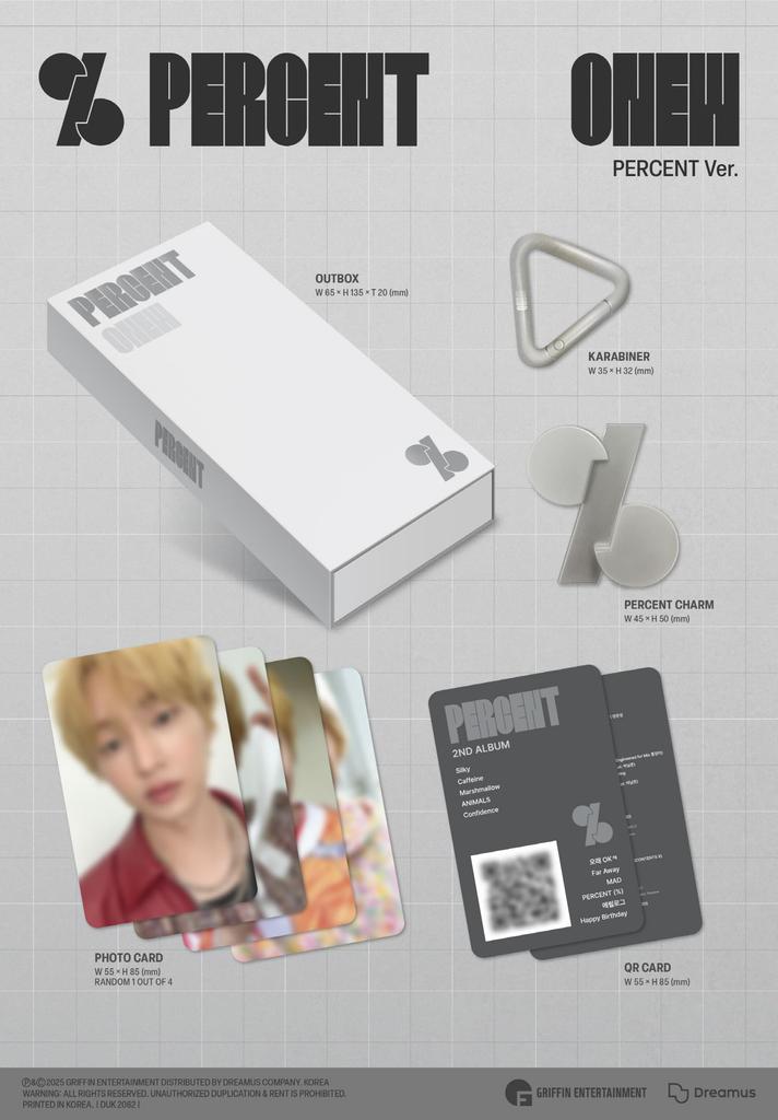 SHIN'ee ON'EW PERCENT 2nd Album with Tracking Sealed (PERCENT Version)