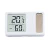 Thermometers Hygrometer Solar Powered Desktop Temperature Humidity Meter Gauge with LCD Display for Baby Room Office