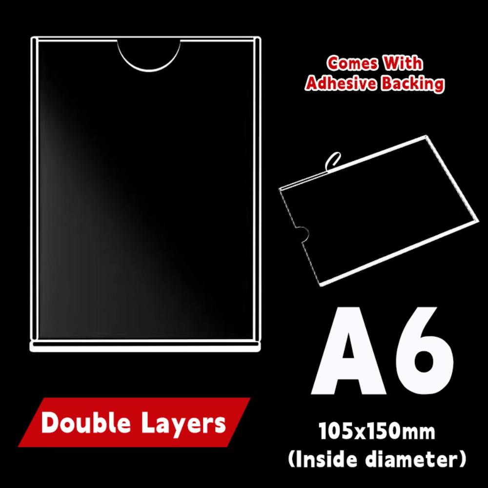 Самоклеящаяся фоторамка Прозрачный держатель для карточек Высококачественный держатель для табличек Подставка для карточек