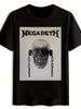 Футболка Megadeth Хэви-метал группа - Повседневная футболка с коротким рукавом и круглым вырезом с культовым принтом Megadeath