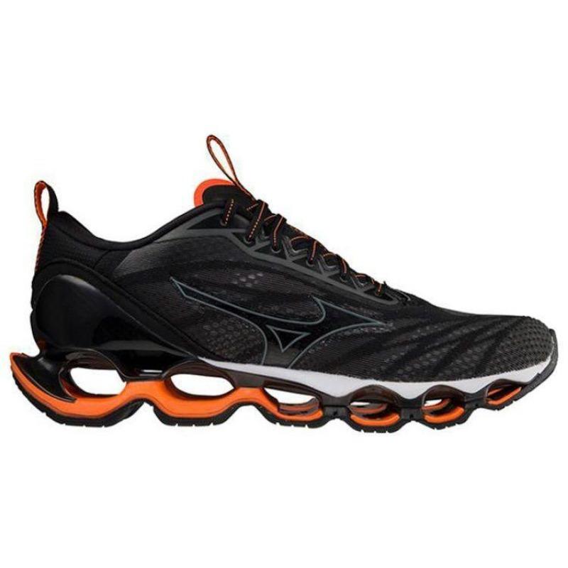 Mizuno Кроссовки Prophecy 11 Unisex Низкие Повседневные Беговые Серый Черный Оранжевый J1GC220009