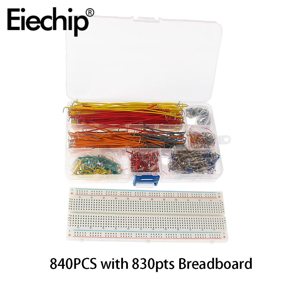 Jumper Breadboard Wire 840pcs Cable Kit Mb102 400 830 Tie Breadboard14 Different Lengths Jumper Solderless Pcb Breadboard