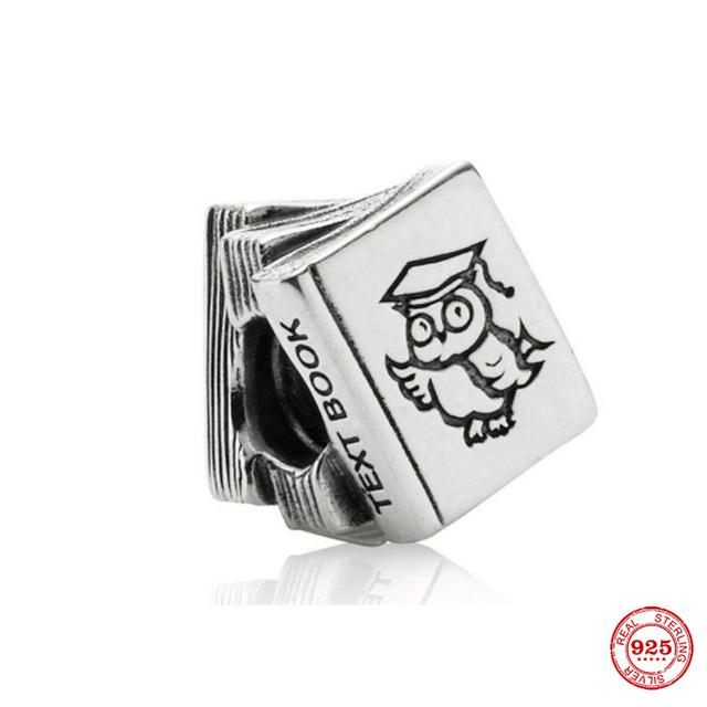 Новые ювелирные изделия из стерлингового серебра 925 пробы, подвеска для дома, пара, кулон, книга, бусина, подходит для женщин, оригинальный браслет, подарок