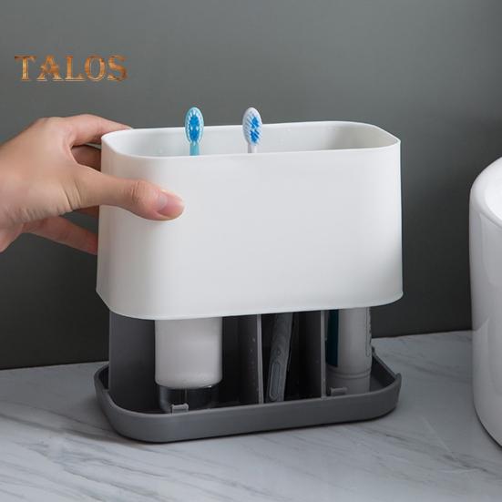 Ящик для хранения зубных щеток, большая емкость, экономия места, стабильное основание, практичный органайзер для электрических зубных щеток, подставка для хранения, принадлежности для ванной комнаты